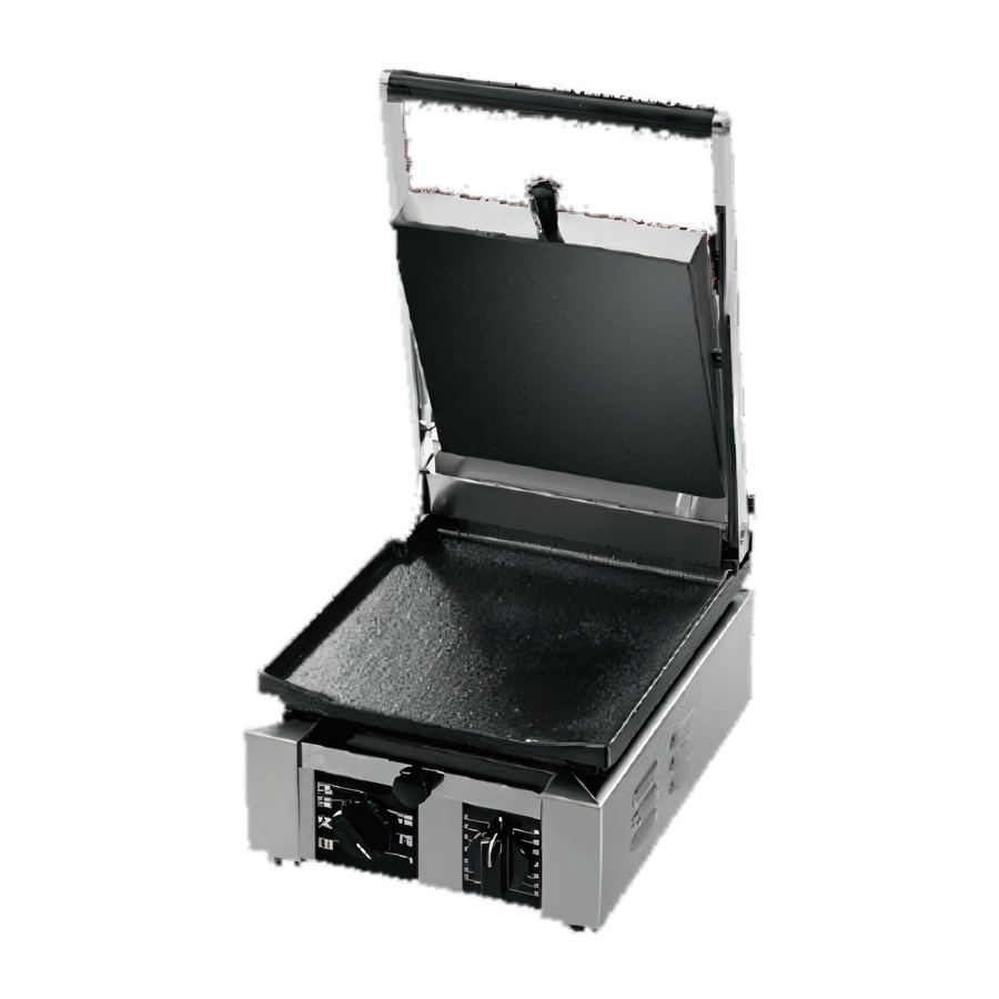 Product image #1 for Univex Single Countertop Electric Panini Press with Smooth Cast Iron Plates and Timer