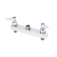 T&S Brass B-1120-CR-LN 8-Inch Center Deck Mount Workboard Faucet, Less Nozzle