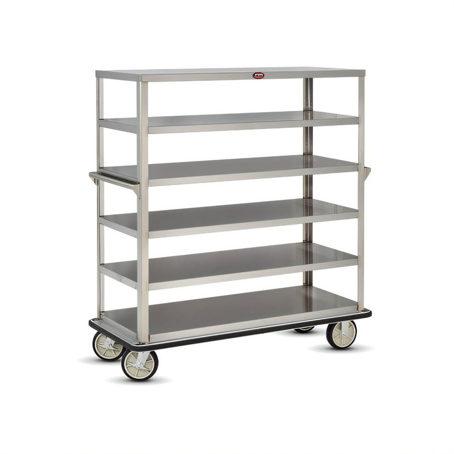 Product image #1 for Queen Mary Stainless Steel Utility Cart with 6 Shelves and 1600 lb. Capacity