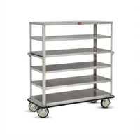 Queen Mary Stainless Steel Utility Cart with 6 Shelves and 1600 lb. Capacity