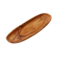 American Metalcraft Oblong Olive Wood Serving Board, 12 x 4-1/2 x 1 Inch