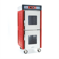 Metro C5 4 Series Full Height Mobile Heated Holding Cabinet with Insulation Armour Plus, Clear Dutch Doors