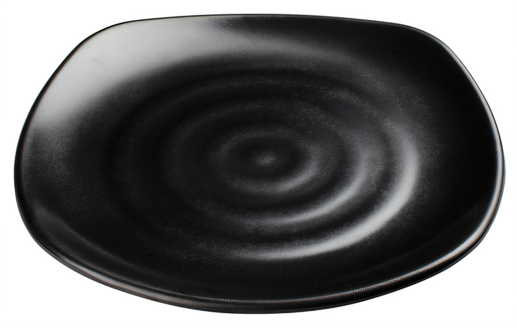 Product image #1 for Ardesia Rika 10-3/4 Inch Square Black Melamine Plate, 24-Count Case