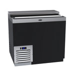 Thumbnail image #1 for Krowne BC36-BG 36-Inch Flat-Top Bottle Cooler, Sliding Lid, Self-Contained R290 Refrigeration, Black Vinyl Exterior