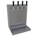 Thumbnail image #1 for Glastender 4-Faucet Wall-Mount Air-Cooled Draft Dispensing Tower, Stainless Steel