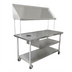 Thumbnail image #1 for John Boos Mobile Stainless Steel Dish Sorting Table, 42 x 30 Inches, Marine Edge, Locking Casters