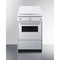 Summit Commercial 24-Inch 4-Burner Induction Smooth-Top Range with 2.92 Cu. Ft. Oven, White
