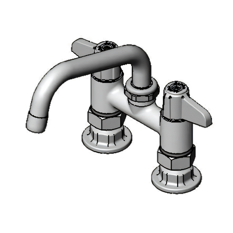 Product image #1 for equip 4-Inch Center Deck Mount Mixing Faucet with 6-Inch Swivel Gooseneck