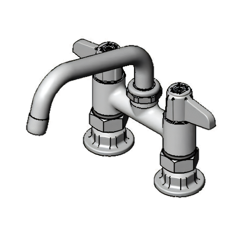Product image #1 for equip 4-Inch Center Deck Mount Mixing Faucet with 6-Inch Swivel Gooseneck