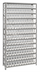 Thumbnail image #1 for Quantum Heavy-Duty Stationary Wire Shelving Unit with 13 Shelves and 144 Clear Bins, 36 x 12 x 75 Inches