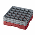 Thumbnail image #2 for Cambro Camrack® Full Size 25-Compartment Glass Rack with 2 Soft Gray Extenders, Low Profile, Cranberry