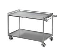 Channel Lifetime Tough Heavy-Duty Aluminum Utility/Bussing Cart, 53 x 29 x 36 Inches, 2 Shelves, 500 lb Capacity