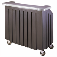 Cambro CamBar 54-Inch Designer Decor Portable Beverage Bar with 100-lb Ice Sink and 5-Bottle Speed Rail