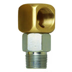Thumbnail image #1 for T&S Brass Safe-T-Link AG-6E 1-Inch NPT Swivel Gas Appliance Connector, Kink-Resistant, Brass/Stainless Steel