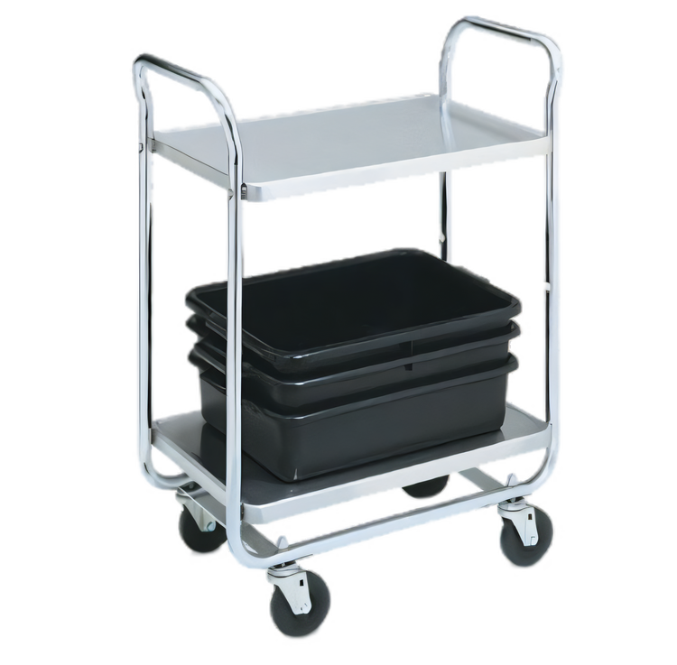 Product image #1 for Vollrath Thrift-I-Cart 2-Shelf Chrome-Plated Utility Bus Cart, 500 lb Capacity, 33 x 21 Inch Shelves
