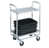 Thumbnail image #1 for Vollrath Thrift-I-Cart 2-Shelf Chrome-Plated Utility Bus Cart, 500 lb Capacity, 33 x 21 Inch Shelves