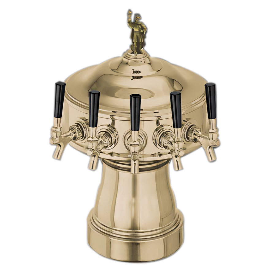 Product image #1 for Perlick Gambrinus 6-Faucet Countertop Glycol-Cooled Draft Beer Tower, Polished Chrome