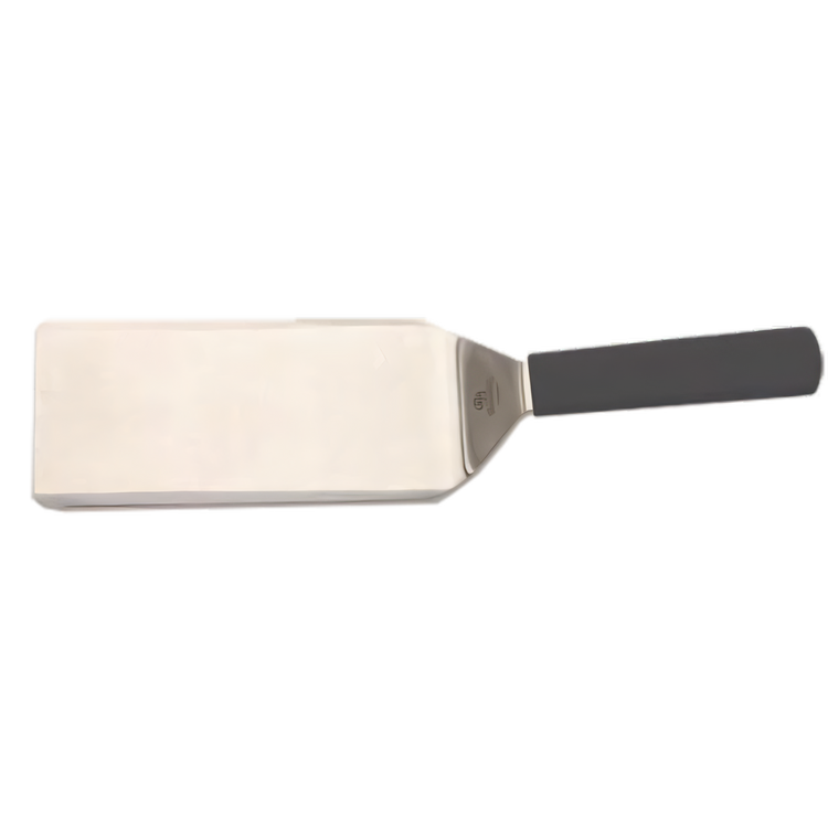 Product image #1 for Mundial 8 x 4 Inch Stainless Steel Turner with Beveled Edges and Black Polypropylene Handle