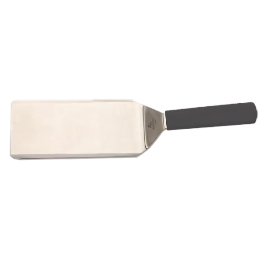Product image #1 for Mundial 8 x 4 Inch Stainless Steel Turner with Beveled Edges and Black Polypropylene Handle