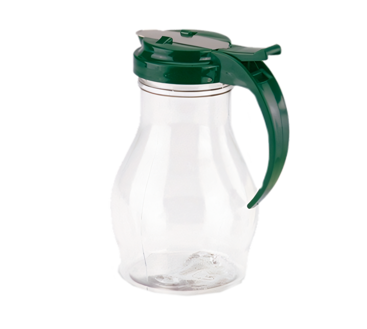 Product image #1 for Vollrath Dripcut 16 oz Clear Polycarbonate Syrup Dispenser with Brown Plastic Top