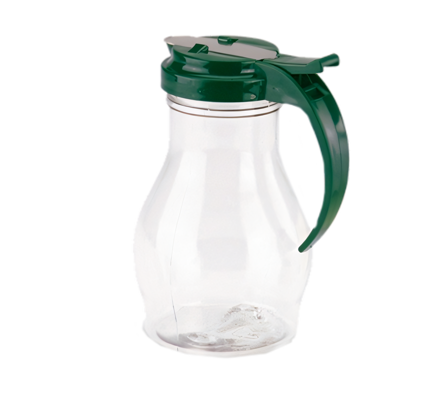 Product image #1 for Vollrath Dripcut 16 oz Clear Polycarbonate Syrup Dispenser with Brown Plastic Top