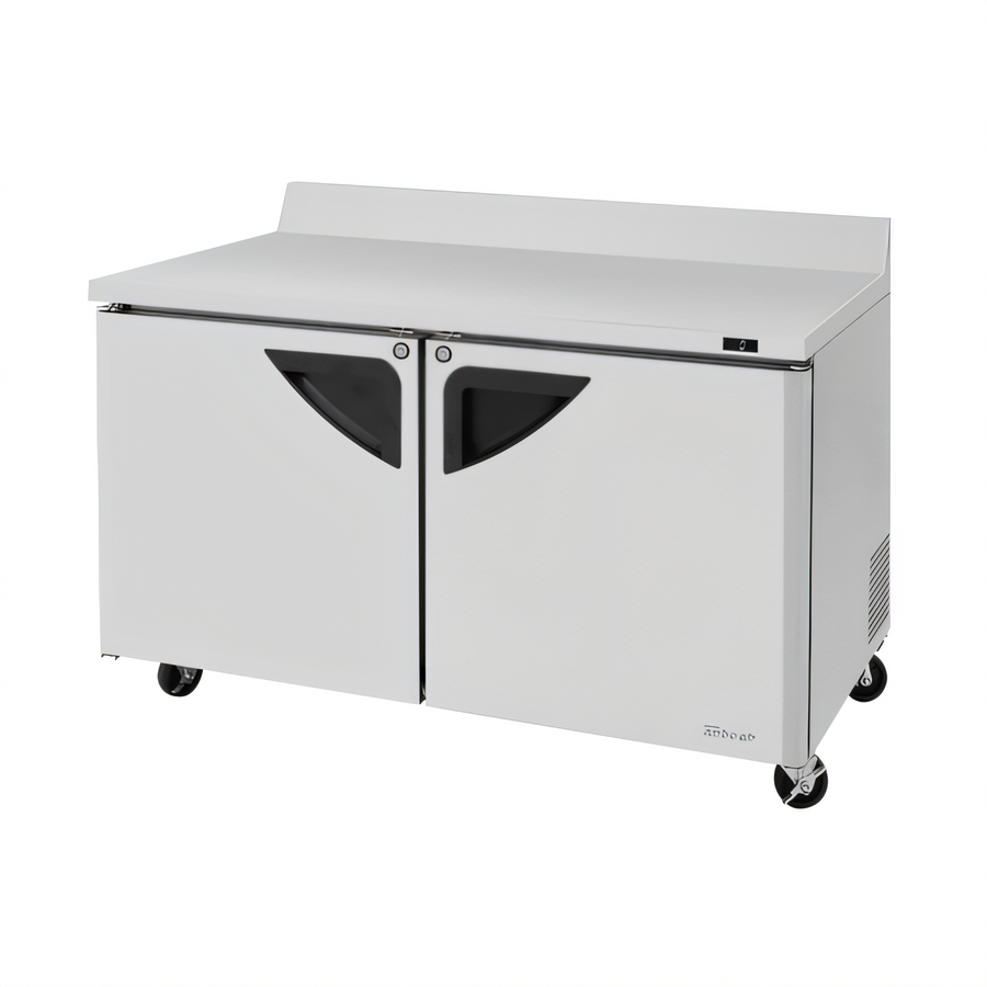 Product image #1 for Turbo Air Super Deluxe 60-Inch 2-Section Worktop Freezer, 16 Cu. Ft., Stainless Steel, Rear-Mounted Self-Contained Refrigeration