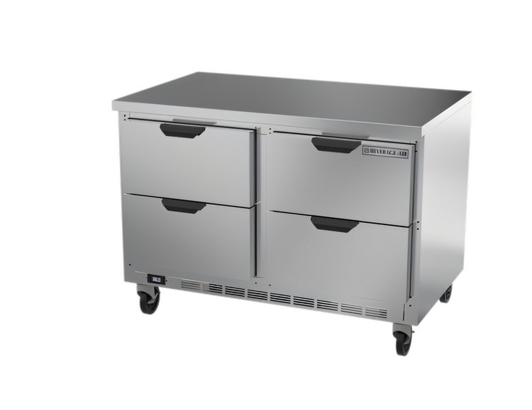Product image #1 for Beverage Air 48-Inch Two-Section Flat Top Worktop Refrigerator with 4 Drawers, 11.82 Cu. Ft.