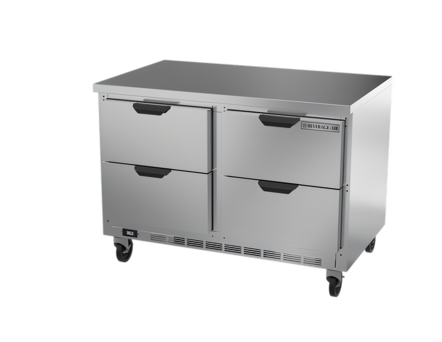 Product image #1 for Beverage Air 48-Inch Two-Section Flat Top Worktop Refrigerator with 4 Drawers, 11.82 Cu. Ft.