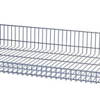 Thumbnail image #1 for Quantum SG-LS1436GY Wall-Mounted Store Grid Shelf, 36"W x 14"D x 7-1/2"H, Retaining Front Edge, Gray Epoxy Antimicrobial Finish, NSF