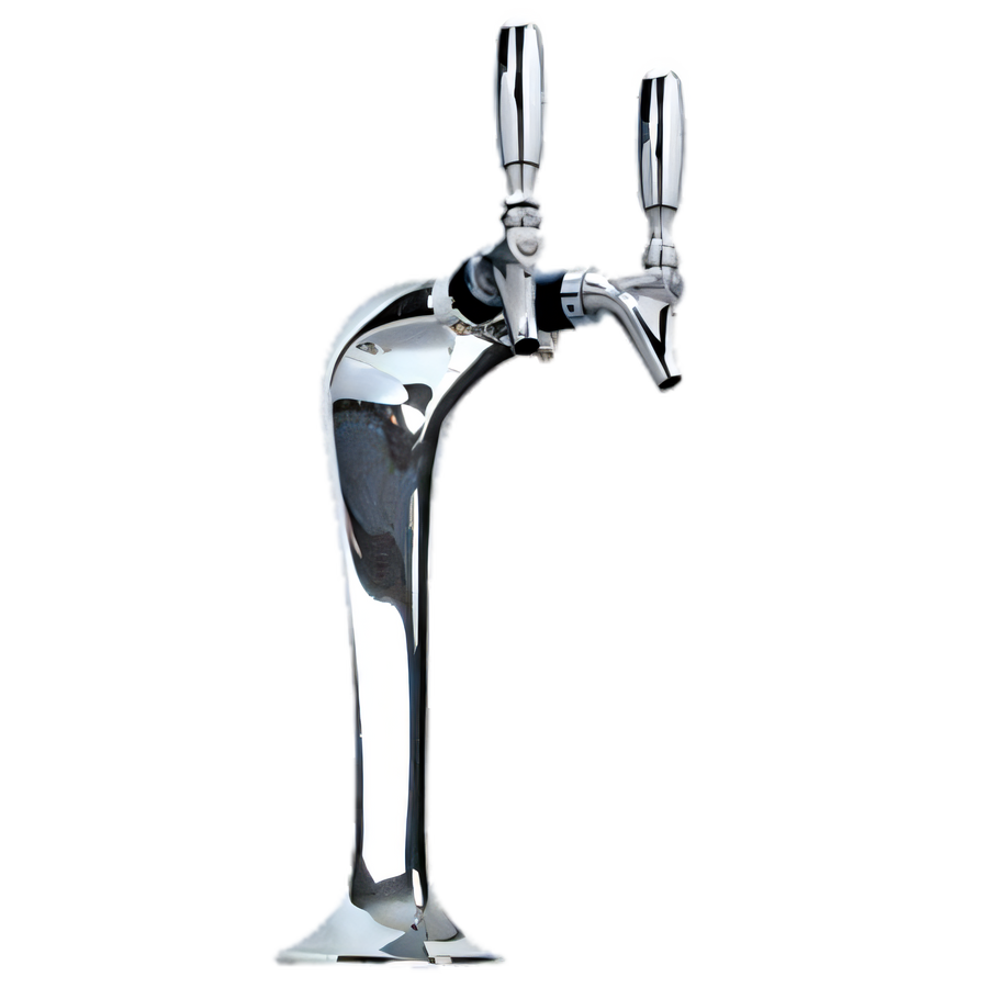 Product image #1 for Cobra 1-Column Countertop Glycol-Cooled Stainless Steel Draft Beer Tower with 2 Faucets