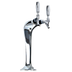 Thumbnail image #1 for Cobra 1-Column Countertop Glycol-Cooled Stainless Steel Draft Beer Tower with 2 Faucets
