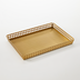 Thumbnail image #1 for American Metalcraft Laser-Cut Gold Rectangular Stainless Steel Platter, 10 x 7 x 1 Inch