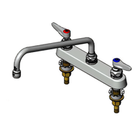 T&S Brass B-1123-XS Deck-Mounted Workboard Faucet with 12-Inch Swing Nozzle, 8-Inch Centers