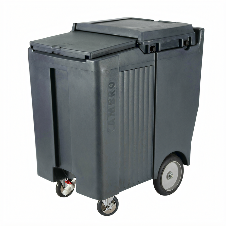Product image #1 for Cambro SlidingLid Tall Mobile Ice Caddy, 200 lb Capacity, Granite Gray