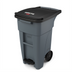Thumbnail image #1 for Rubbermaid Commercial BRUTE 32 Gallon Step-On Rollout Trash Container with Hinged Lid