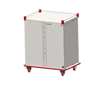 Carter-Hoffmann Performance Ultra-Quiet Stainless Steel Patient Tray Cart, 20-Tray Capacity, 2-Section