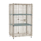 Thumbnail image #1 for Metro MetroMax Q MQSEC53E-2MQ Stationary Open-Wire Security Cage, 38-7/8"W x 26-15/16"D x 66-3/16"H, 2 Shelves