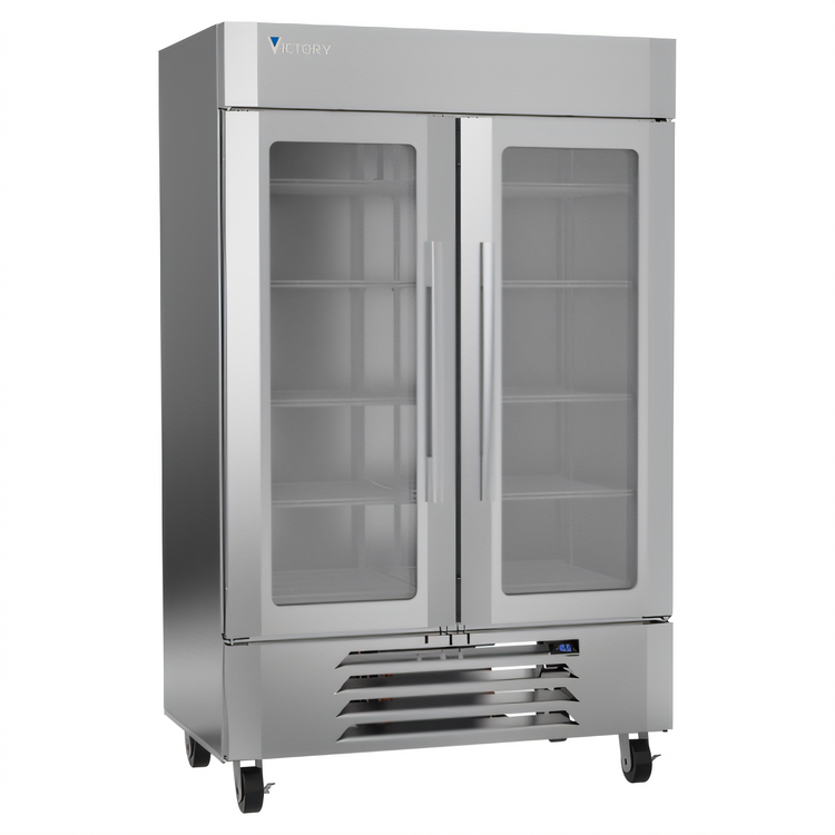 Product image #1 for UltraSpec™ Series LSF49HC-1-IQ Two-Section Glass Door Merchandiser Freezer with V-Core™