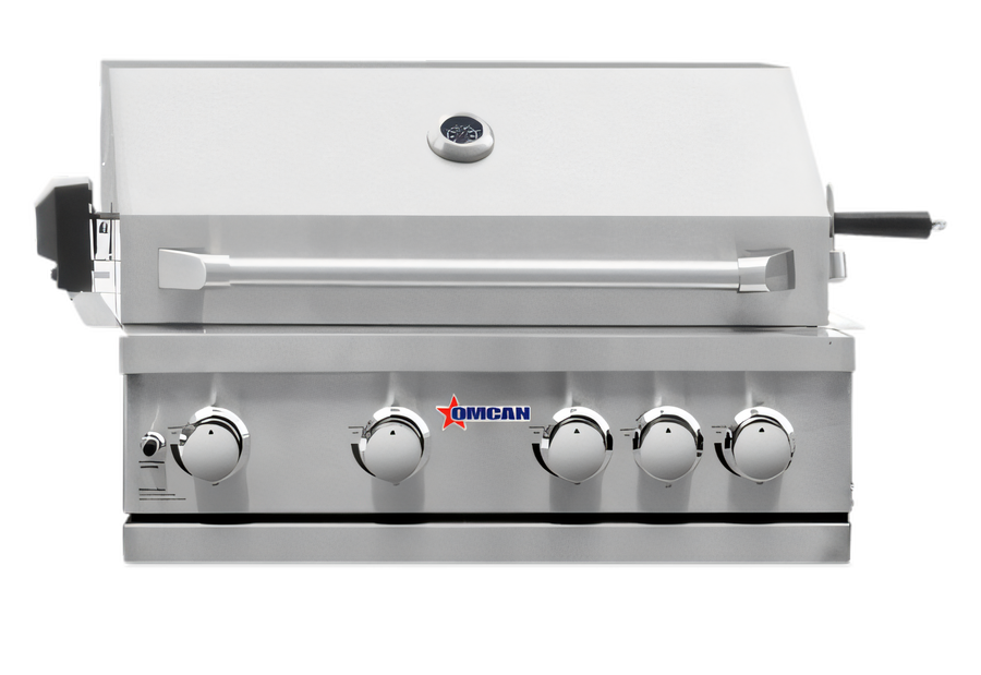 Product image #1 for Outdoor Propane BBQ Grill/Charbroiler with 5 Burners, Infrared Rear Burner, and Rotisserie Kit