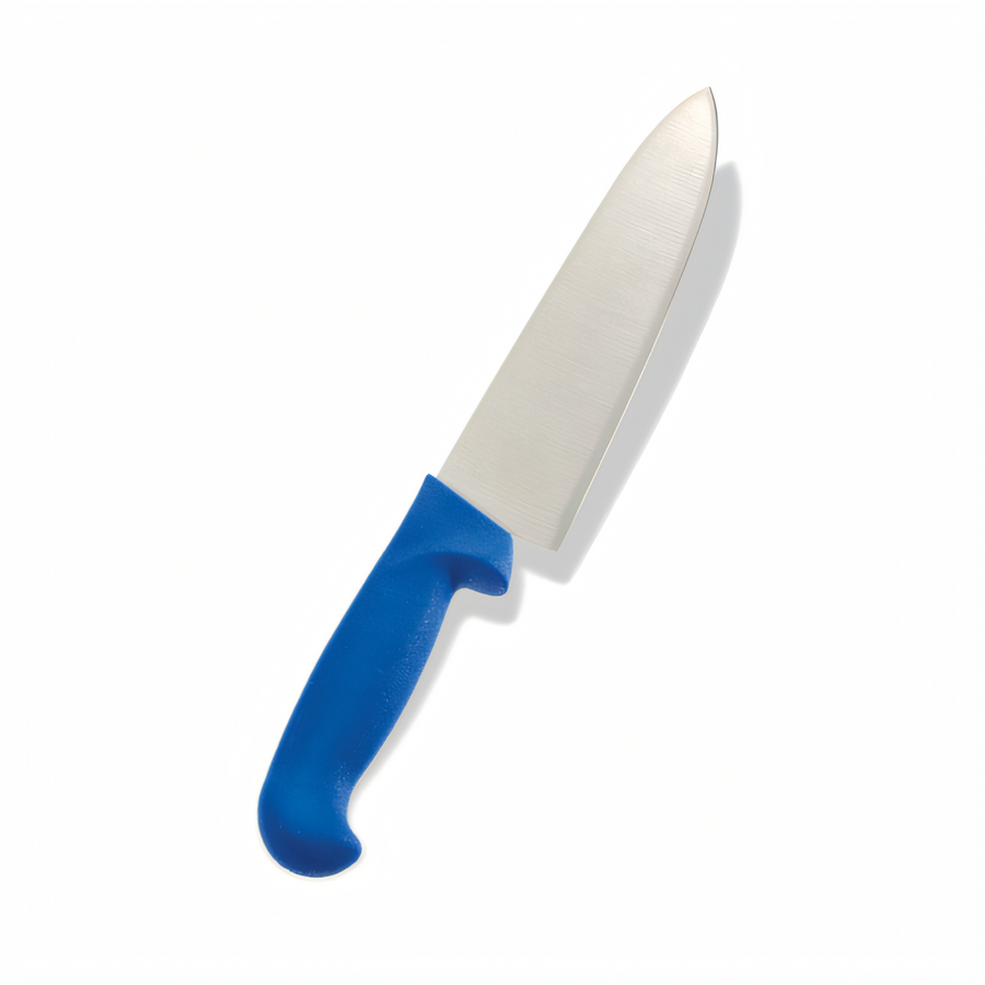 Product image #1 for Crestware 8-Inch Cook's Knife with Blue Polypropylene Handle and High Carbon German Steel Blade