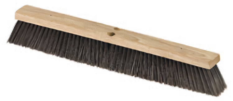 Product image #1 for Flo-Pac® 24-Inch Hardwood Block Floor Sweep with Brown Medium Polypropylene Bristles and Heavy Center Bristles, Without Handle
