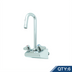 Thumbnail image #1 for equip Low-Lead 4-Inch Wall Mount Faucet with 3-Inch Swivel Gooseneck and Ceramic Cartridges