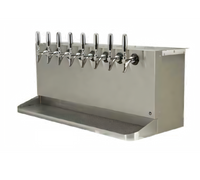Micro Matic 8-Faucet Underbar Glycol-Cooled Draft Beer Dispenser with Integrated Drip Tray