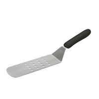 Winco 8-1/4-Inch x 2-7/8-Inch Stainless Steel Flexible Perforated Offset Turner with Black Polypropylene Handle