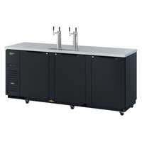 Turbo Air Super Deluxe Freestanding Beer Dispenser, 4 Half-Barrel Keg Capacity, 2 Columns / 4 Faucets