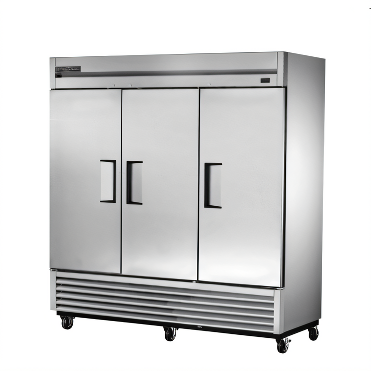 Product image #1 for True TS-72-HC Three-Section Solid Door Reach-In Refrigerator, 78 1/8-Inch Wide, Stainless Steel