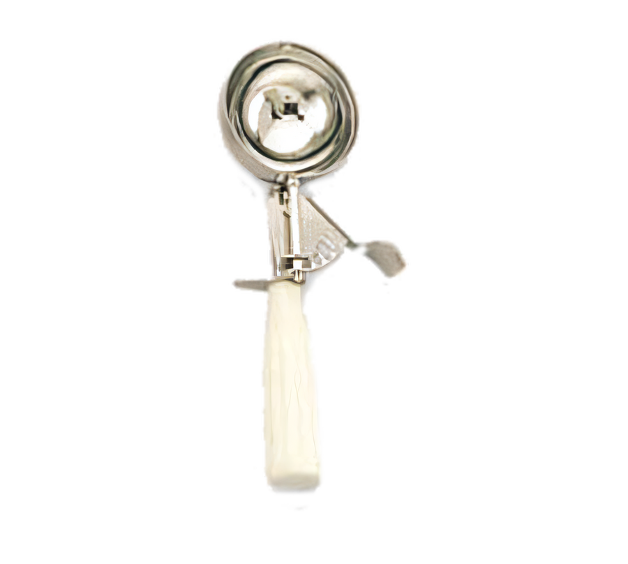 Product image #1 for American Metalcraft #10 Stainless Steel Thumb Disher Portion Scoop with Ivory Handle