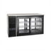 Thumbnail image #1 for Pass-Thru Sliding Door Refrigerated Back Bar Storage Cabinet, 60 Inch, 4 Glass Doors, Left-Mounted Self-Contained