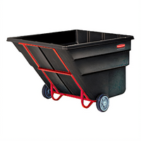 Rubbermaid Commercial Products Heavy-Duty Mobile Open-Top Tilt Truck, 2-1/2 Cubic Yards, Black