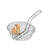 Thumbnail image #1 for American Metalcraft 10-Inch Round Culinary Fryer Basket with 9-Inch Handle, Nickel-Plated Steel Coarse Mesh